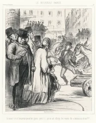 The New Paris. How fortunate for those in a hurry that the avenues have been widened!!!, plate 301 from Souvenirs d’artistes