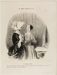The Pamela Hat. "You are perfectly right Madame to adopt this ravishing form of a new hat...... especially from the side it matches beautifully your physiognomy..." plate 76 from The Beautiful Days of Life