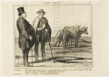 The Parisian "- Tell me, good man, what are you doing with all these cows once they have become old and don