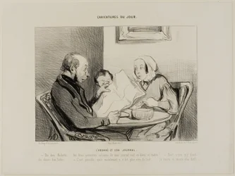 The Subscriber and His Newspaper. "- Listen darling, the first three columns of my morning paper are completely empty! It seems that they must have really said some nasty things. - May quite well be, but now that you mention it, to write nothing at all, I