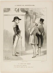 The Tuileries Gardens. “- No smoking here, Sir! - You mean in the garden?,” plate 10 from The Chapter of Interpretations