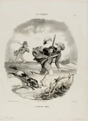 The hunted hunter, plate 4 from La Chasse