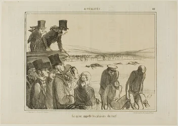 These are the Joys of Horseback Racing, Plate 411 from Actualités