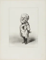 Thiers. Citizen Thiers Tries on the New Tail-Coat which Babin has Just Sent Him, plate 4 from Les Représentans Représentés