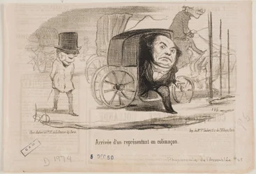 Arrival of a deputy in a carriage, called a snail