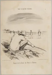 View of the Seine from Paris at Chatou, number 71 from the series Anything You Like from Le Charivari
