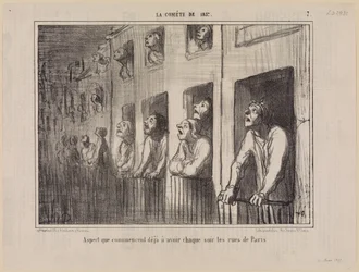 The Appearance That the Streets of Paris Are Already Beginning to Take Each Evening (The Comet of 1857, Sheet 7)