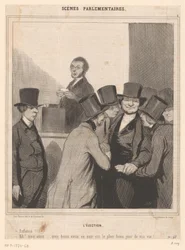 Caricature of Two Candidates after the Election Result