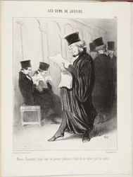 Master Chapotard Reading in a Court Newspaper Praise of Himself by Himself