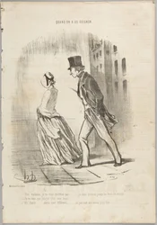 No, madam, I will not leave you..., number 3 from the series When One Has Bad Luck from Le Charivari