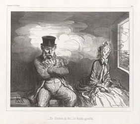 On the Railway, a Pleasant Neighbor, from the Journal Souvenirs d