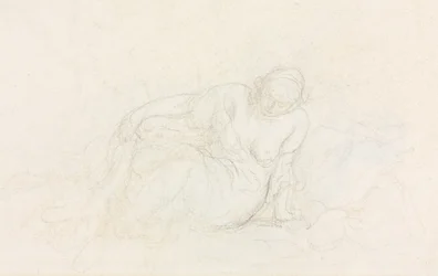 Reclining Woman Leaning on Her Arm (verso)