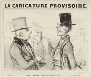 There! Fine weather for the little peas..., number 3 from the series Parisian Types from La Caricature Provisoire