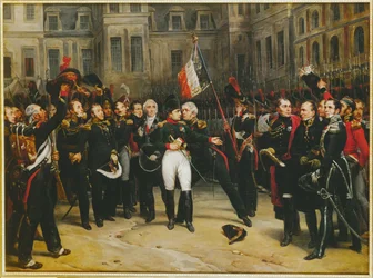 Napoleon Bids Farewell to the Imperial Guard at Fontainebleau