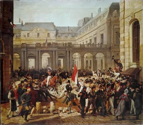 Revolution of 1830: Departure of King Louis-Philippe for the Paris Townhall
