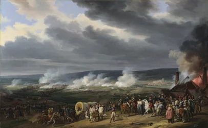 Battle of Jemappes on November 6, 1792 between Austria and France