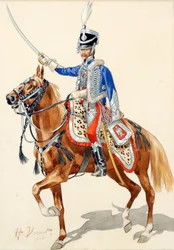 Russian Hussar Raising his Sabre