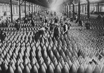 A munitions factory, World War I