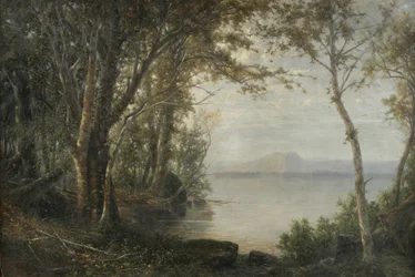 Mount Katahdin, Landscape with Lake and Mountain