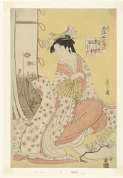 Poetess Ono no Komachi (Ono no Komachi) (Six Elegant Immortal Poets in Modern Clothing - Number Two) (Furyu yatsushi rokkasen - sono ni)