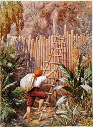 Crusoe and his Fortress, illustration for 