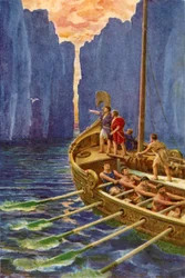 Hera has sent us a pilot; Let us follow the cunning bird