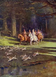 The whole company set out for the forest
