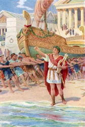 Then Orpheus took his harp, and began his magic song