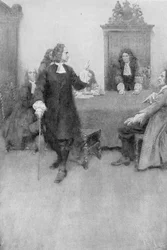 An Interview between Sir Edmund Andros and James Blair illustration from 