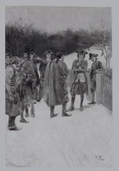 Paul Revere Bringing News to Sullivan, engraved by F.H. Wellington, illustration from 