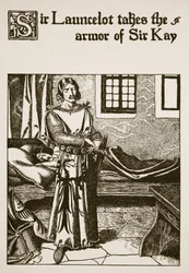 Sir Launcelot Takes the Armor of Sir Kay, Illustration from 