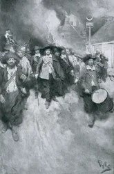 The Burning of Jamestown, 1676, illustration from 