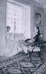 Washington and Mary Philipse, illustration from 