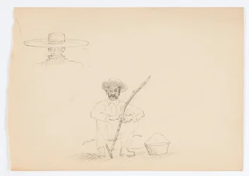 Untitled (Seated Man with Stick)
