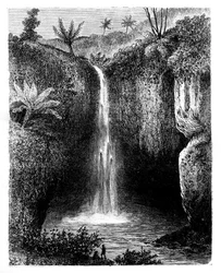 Fall of the river, Tondano, Indonesia, 19th century