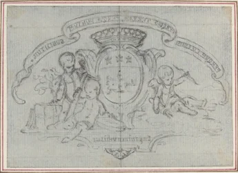 Coat of Arms with Three Putti