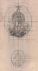 Design for a Medal: Figure of the Virgin