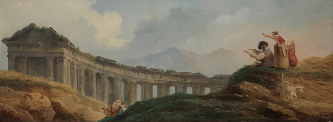 A Colonnade in Ruins