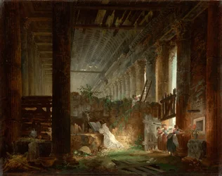 A Hermit Praying in the Ruins of a Roman Temple, ca 1760