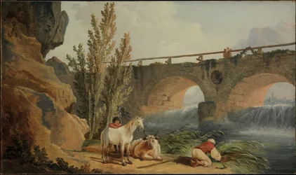 Bridge over a cascade