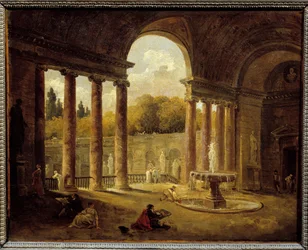 Fountain Under a Portico