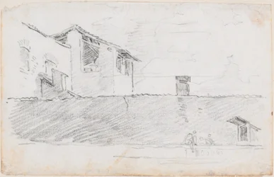 Housetops behind a Wall