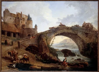 Landscape with Bridge, 1776, 0.76 x 1.04 m, Musée Fabre, Montpellier