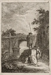 Plate Eight from Evenings in Rome, 1763-64