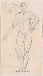 Statue of a Male Nude with Hand on Hip