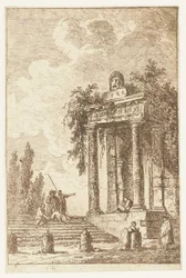 Stairs with Four Boundary Posts (Les Soirées de Rome)