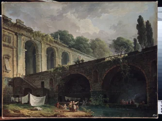 View of Villa Madama in Rome