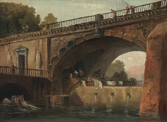 Washerwomen beneath a Bridge Arch