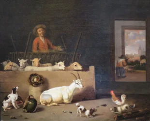 Peasant and Fold in Cattle Shed
