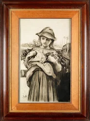 A Girl with Flowers